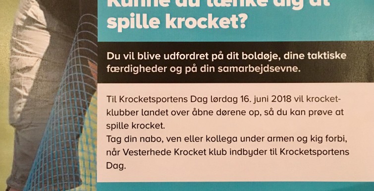 Krocketsportens Dag 16. juni 2018
